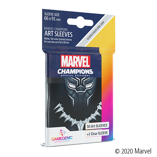Gamegenic Marvel Champions Art Sleeves - Black Panther Accessories ASMODEE NORTH AMERICA   