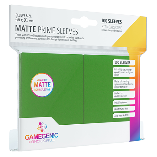 Gamegenic Matte Prime Card Sleeves: Green Accessories ASMODEE NORTH AMERICA   