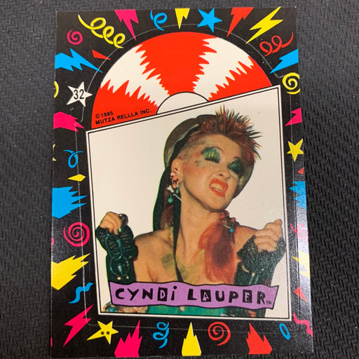 Cyndi Lauper - 1985 - Sticker - 32 Vintage Trading Card Singles Topps   