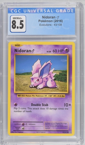 Pokemon - Nidorana - Evolutions 2016 - 8.5 Vintage Trading Card Singles Pokemon   
