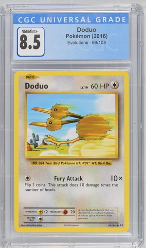 Pokemon - Doduo - Evolutions 2016 - CGC 8.5 Vintage Trading Card Singles Pokemon   