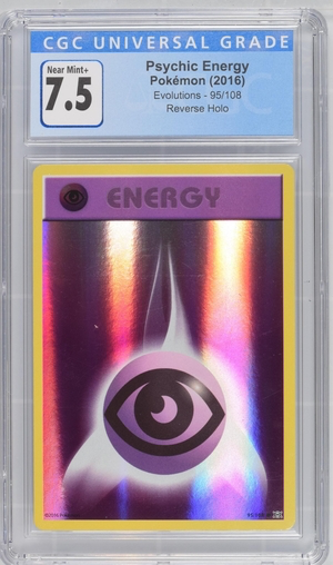 Pokemon - Psychic Energy - Evolutions 2016 Reverse Holo - CGC 7.5 Vintage Trading Card Singles Pokemon   