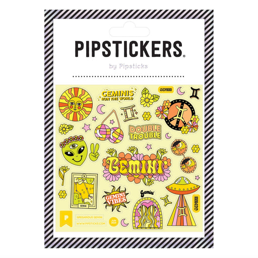 Glow-in-the-Dark Gregarious Gemini Stickers Pipsticks