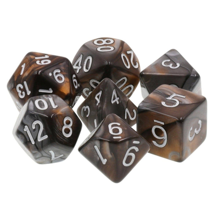 Bronze Coins RPG Dice Set Accessories Foam Brain   