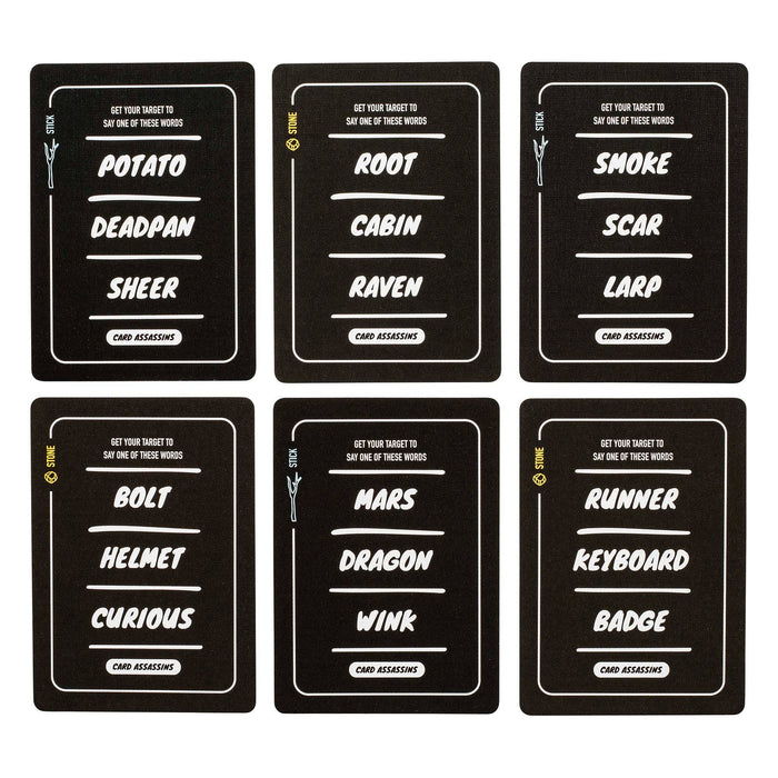 Card Assassins Expansion: Sticks & Stones Board Games Stellar Factory
