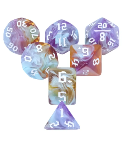 Amethyst Sunset RPG Dice Set Accessories Foam Brain Games   