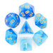 Blue Milky RPG Dice Set Accessories Foam Brain   