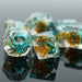 Yellow Flower with Blue Skull RPG Dice Set Accessories Foam Brain Games