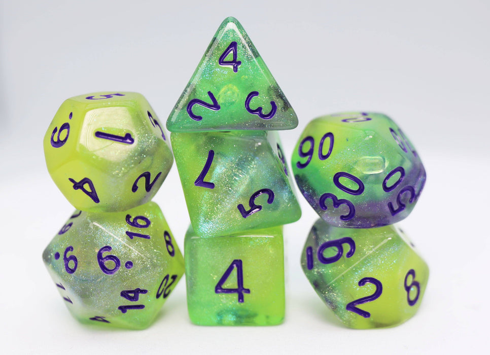 Luminescent Jellyfish RPG Dice Set Accessories Foam Brain Games