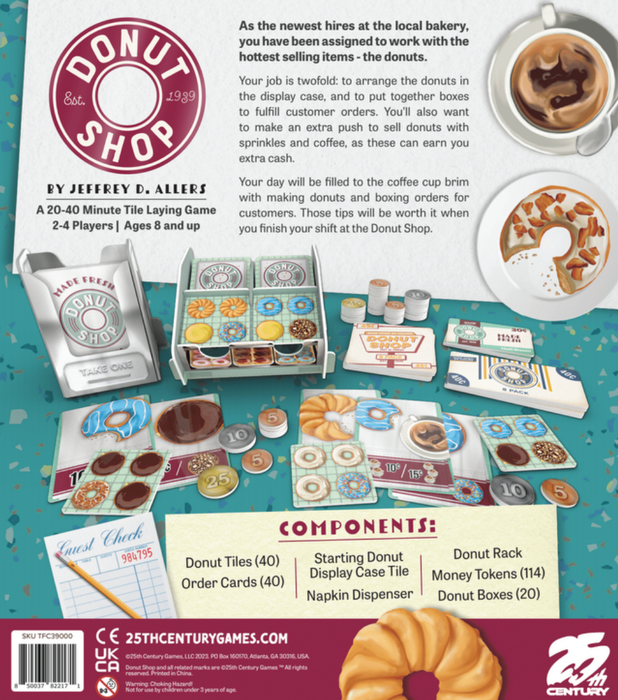 Donut Shop Board Games 25th Century Games   