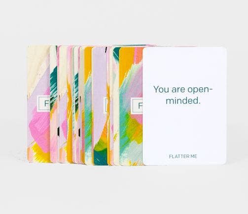 Flatter Me: A Compliment Battle Card Game Board Games Pink Tiger Games