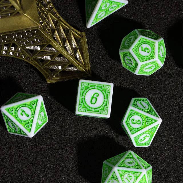 Motif: Leafy RPG Dice Set Accessories Foam Brain Games