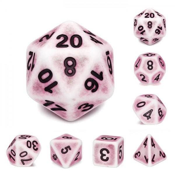 Pink Ancient RPG Dice Set Accessories Foam Brain Games