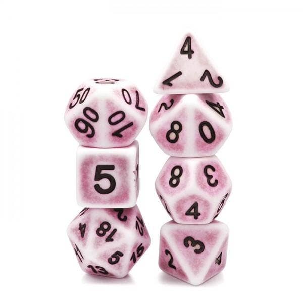 Pink Ancient RPG Dice Set Accessories Foam Brain Games