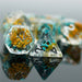 Yellow Flower with Blue Skull RPG Dice Set Accessories Foam Brain Games