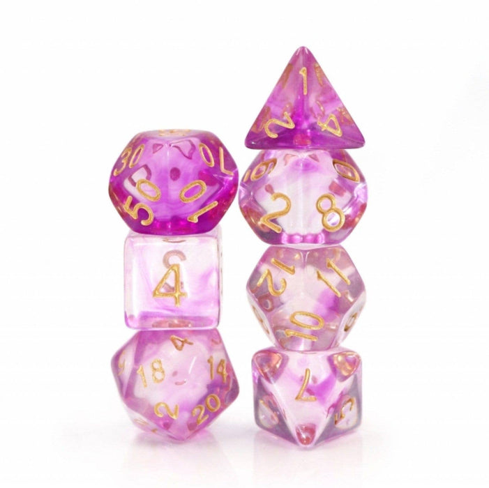 Purple Smoke RPG Dice Set Accessories Foam Brain   