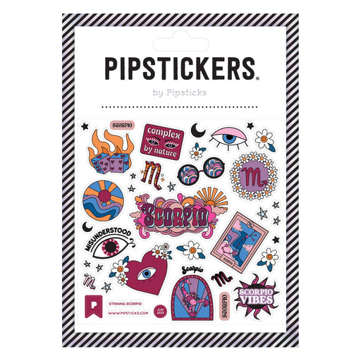 Glow-in-the-Dark Striking Scorpio Stickers Pipsticks