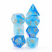 Blue Milky RPG Dice Set Accessories Foam Brain   