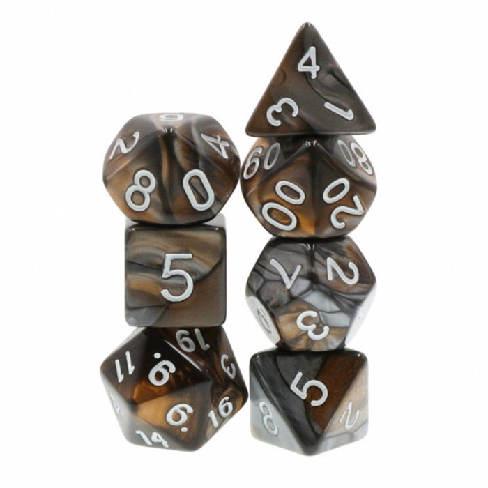 Bronze Coins RPG Dice Set Accessories Foam Brain   