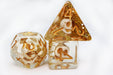 Skull and Gold Glitter RPG Dice Set Accessories Foam Brain Games   