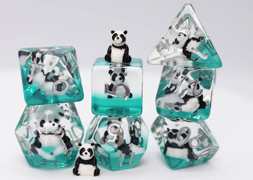 Panda on Water RPG Dice Set Accessories Foam Brain   