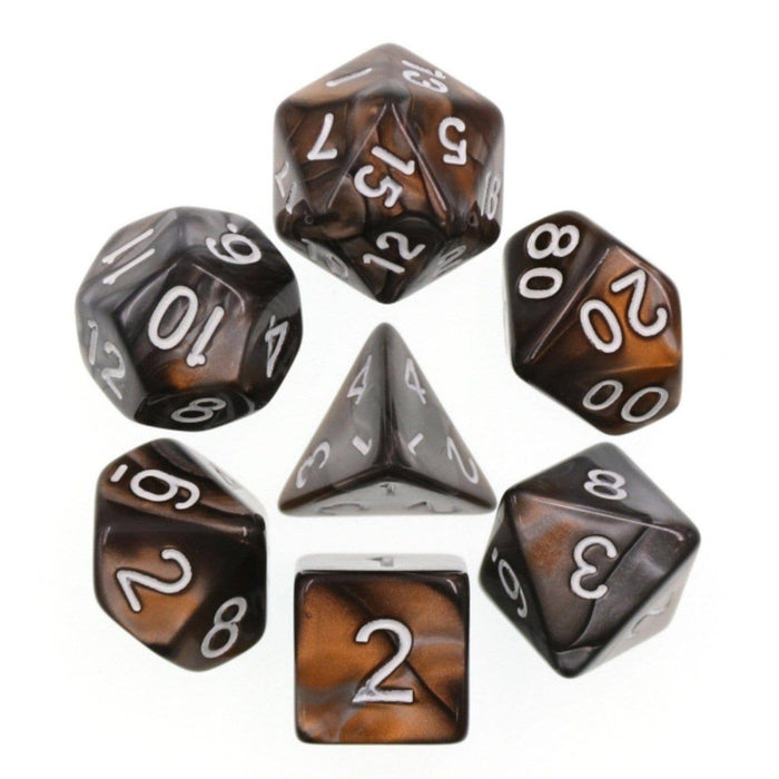 Bronze Coins RPG Dice Set Accessories Foam Brain   