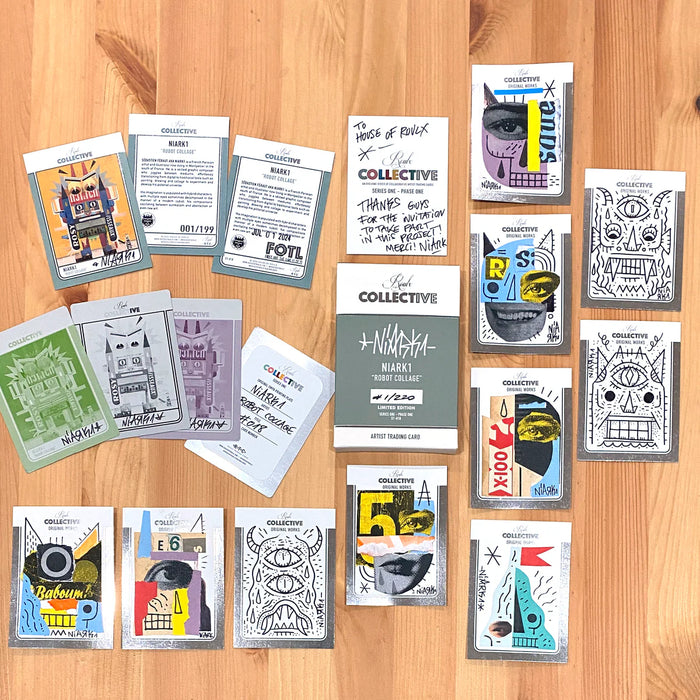 COLLECTIVE S1-018 - "Robot Collage" by NIARK1 Trading Cards House of Roulx   