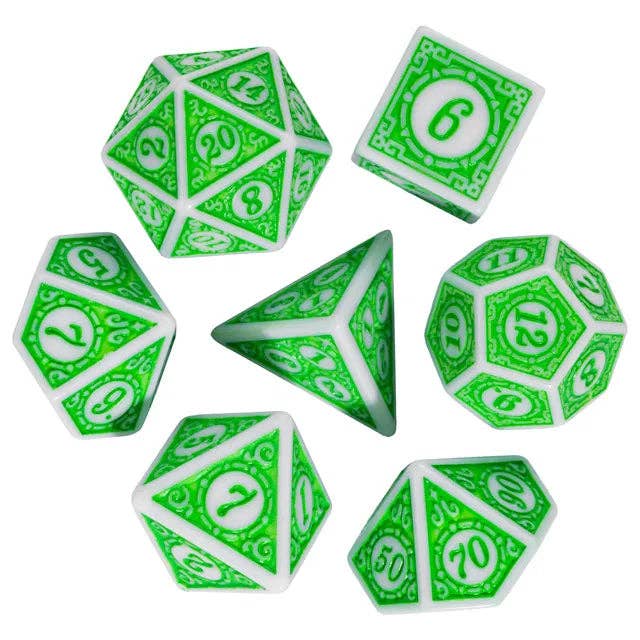 Motif: Leafy RPG Dice Set Accessories Foam Brain Games