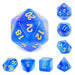 Blue Milky RPG Dice Set Accessories Foam Brain   