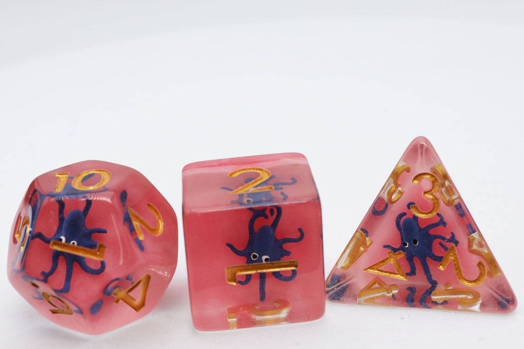 Underwater Octopus RPG Dice Set Accessories Foam Brain   