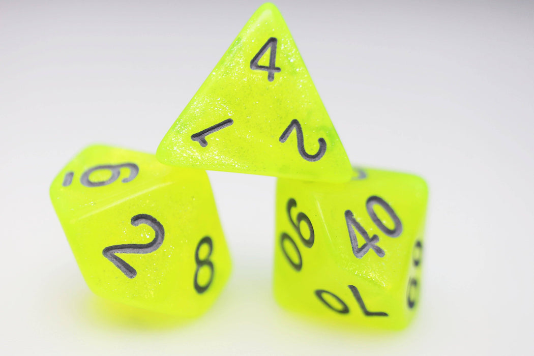 Radioactive Lemonade RPG Dice Set Accessories Foam Brain Games