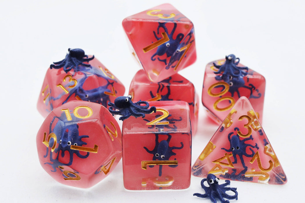 Underwater Octopus RPG Dice Set Accessories Foam Brain   