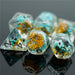 Yellow Flower with Blue Skull RPG Dice Set Accessories Foam Brain Games