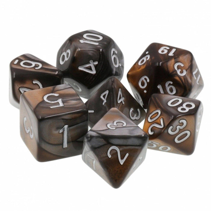 Bronze Coins RPG Dice Set Accessories Foam Brain   