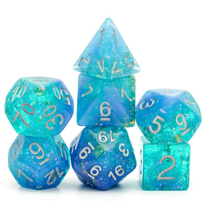 Blue & Green Seabed Treasure RPG Dice Set Accessories Foam Brain Games