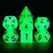 Glow in the Dark - Blue and Green RPG Dice Set Accessories Foam Brain   