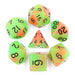 Glow in the Dark Mango RPG Dice Set Accessories Foam Brain   