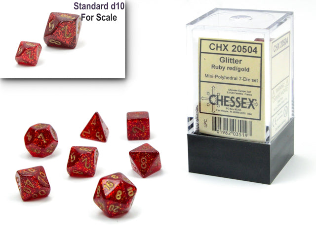 Glitter - Mini Bright Ruby/Gold (7) Accessories CHESSEX MFG. CO. LLC