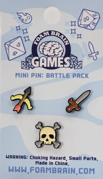 Foam Brain Enamel Pins - Mini Pins - Battle Pack Apparel Foam Brain Games   