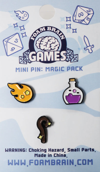Foam Brain Enamel Pins - Mini Pins - Magic Pack Apparel Foam Brain Games   