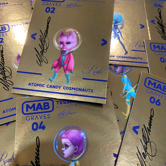 Atomic Candy Cosmonauts by Mab Graves - Artist Trading Cards - Factory Sealed Gold Hobby Box Trading Cards House of Roulx   