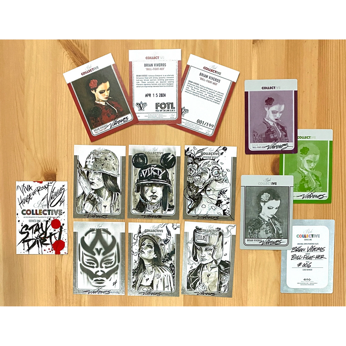 COLLECTIVE S1-006 - "Bull-Fight-Her" by Brian Viveros Trading Cards House of Roulx   