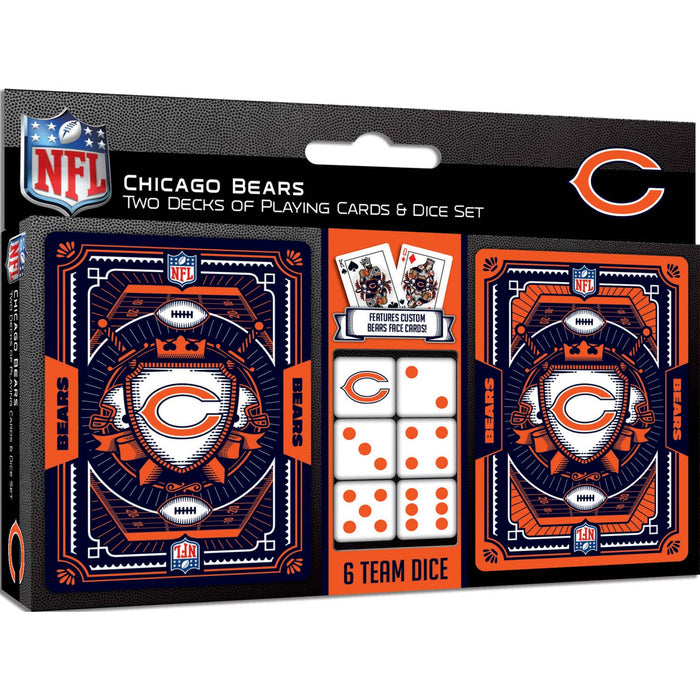 Chicago Bears - 2-Pack Playing Cards & Dice Set Board Games Masterpieces Puzzles