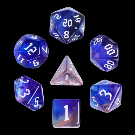 Glimmer Night RPG Dice Set Accessories Foam Brain Games