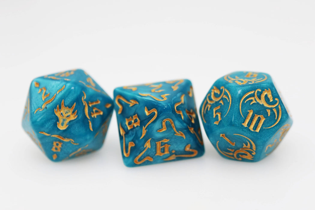 Drake's Flight: Cobalt RPG Dice Set Accessories Foam Brain Games