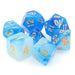 Blue Milky RPG Dice Set Accessories Foam Brain   