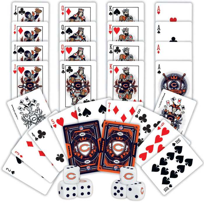 Chicago Bears - 2-Pack Playing Cards & Dice Set Board Games Masterpieces Puzzles