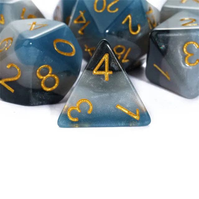 Denim Swirls RPG Dice Set Accessories Foam Brain Games