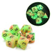 Glow in the Dark Mango RPG Dice Set Accessories Foam Brain   