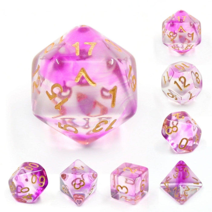 Purple Smoke RPG Dice Set Accessories Foam Brain   